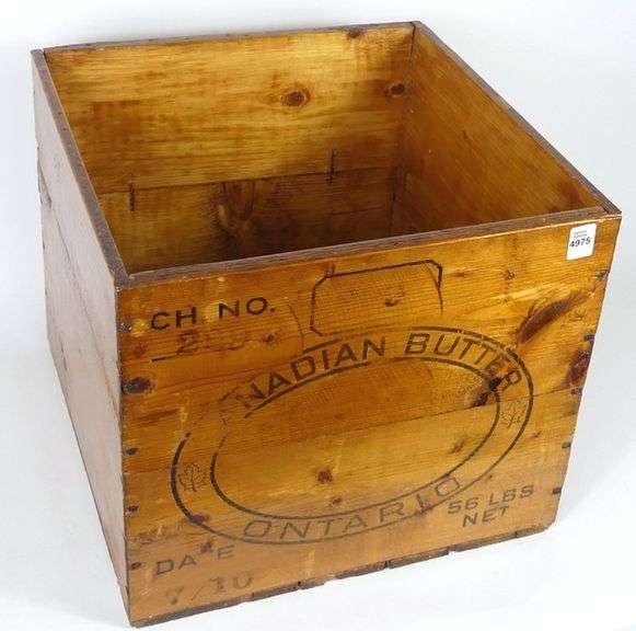 CANADIAN WOODEN BUTTER CRATE