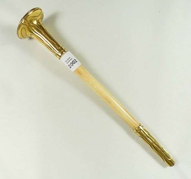 GOLD & IVORY PARASOL HANDLE