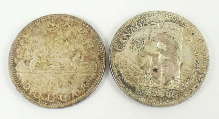 2 CANADIAN SILVER DOLLARS