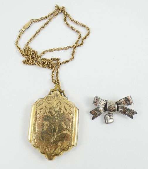 ANTIQUE LOCKET & PIN