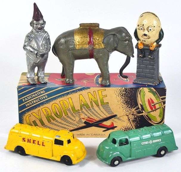 ANTIQUE & VINTAGE TOYS FEATURING "LONDON TOY", COIN BANKS & COLLECTIBLES