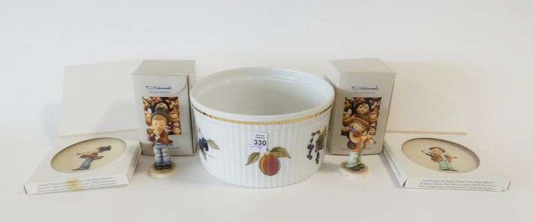 FIGURINES, CREAM AND SUGAR, ETC.