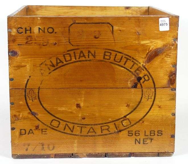 CANADIAN WOODEN BUTTER CRATE