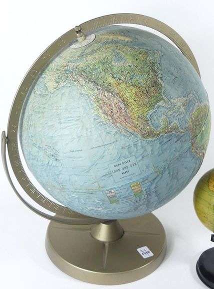 TWO WORLD GLOBES