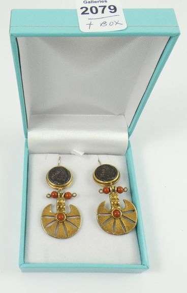 PAIR "COIN" EARRINGS