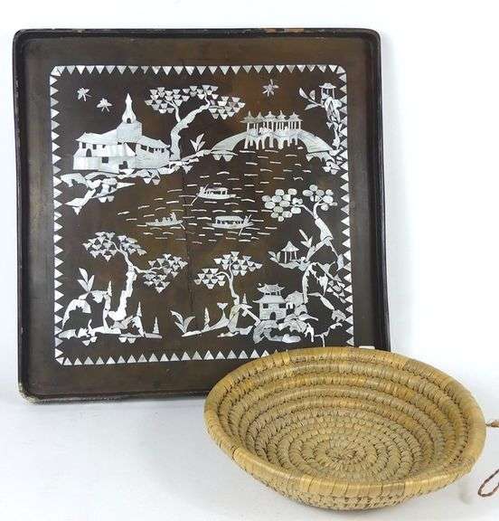 INDIGENOUS HANDWOVEN BASKET & TRAY