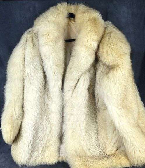 WHITE FOX FUR COAT