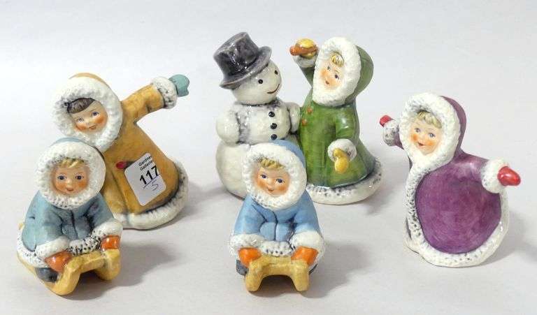 FIVE GOEBEL FIGURINES