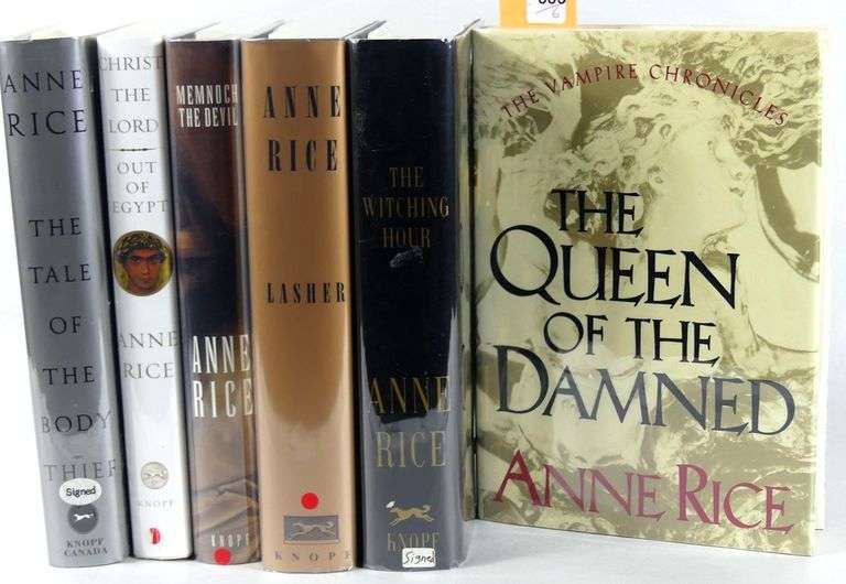 6 SIGNED ANNE RICE FIRST EDITIONS