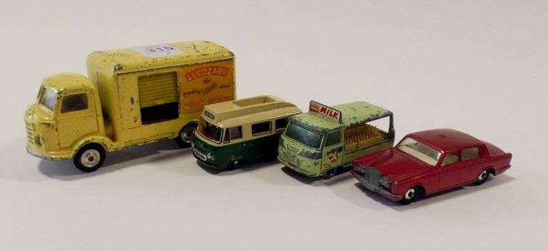SEVEN VINTAGE DIE-CAST TOY VEHICLES