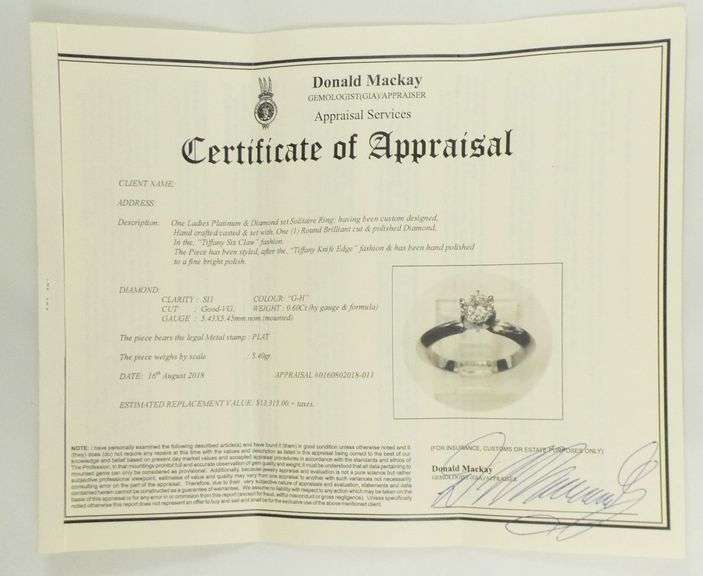 TIFFANY STYLE DIAMOND RING