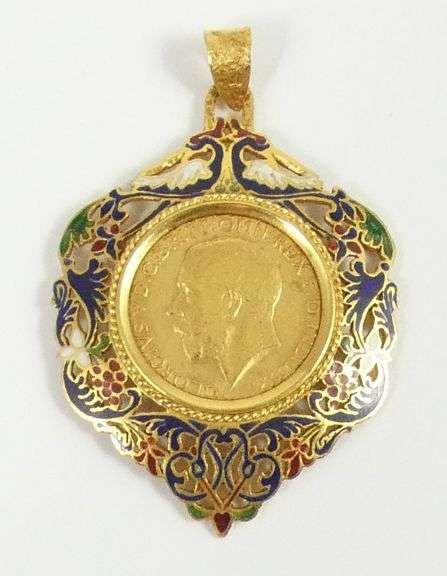 EXCEPTIONAL ANTIQUE GOLD COIN PENDANT