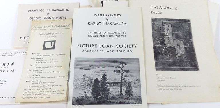 ART GALLERY EXHIBITION INVITATIONS CIRCA 1960'S