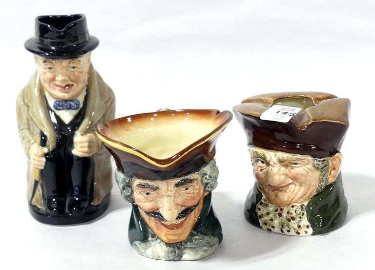 TWO DOULTON JUGS AND ASH BOWL