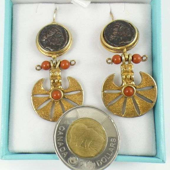 PAIR "COIN" EARRINGS