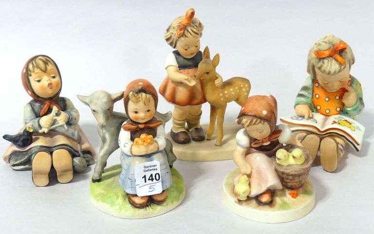 FIVE HUMMEL FIGURINES