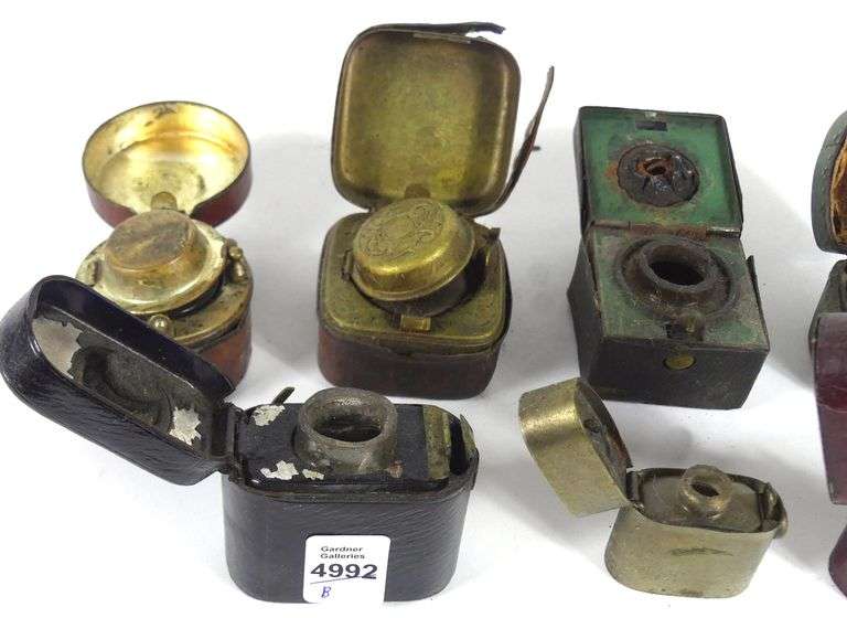 ASSORTED ANTIQUE INKWELLS