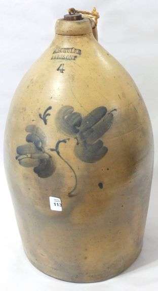 H. SCHULER STONEWARE JUG