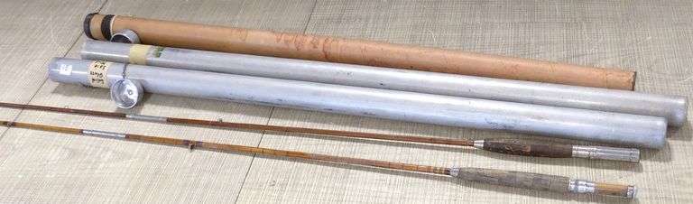 THREE VINTAGE FISHING RODS