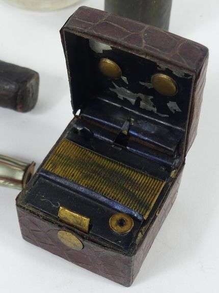 INKWELLS, TRAVEL VESTA CASE, ETC.