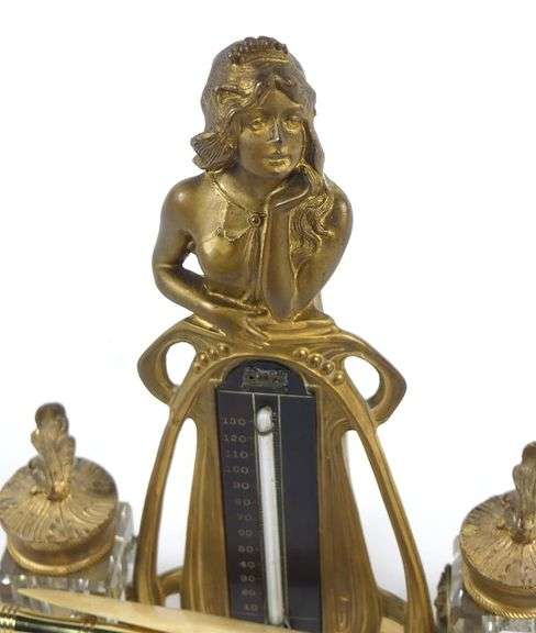 ART DECO GILDED DESK SET