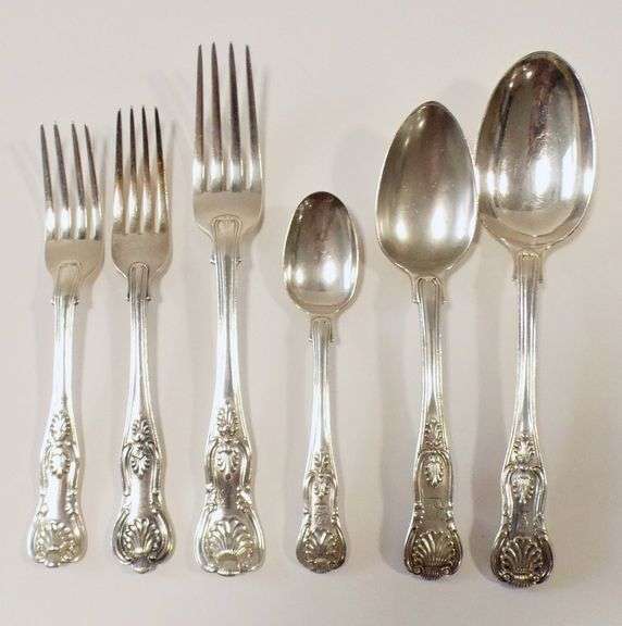 HEAVY ANTIQUE ENGLISH STERLING FLATWARE