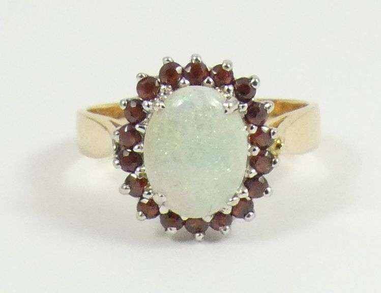 OPAL & GARNET RING