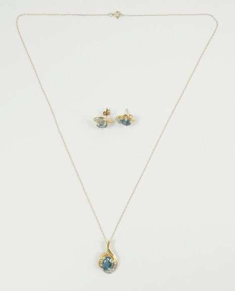 TOPAZ NECKLACE & EARRINGS