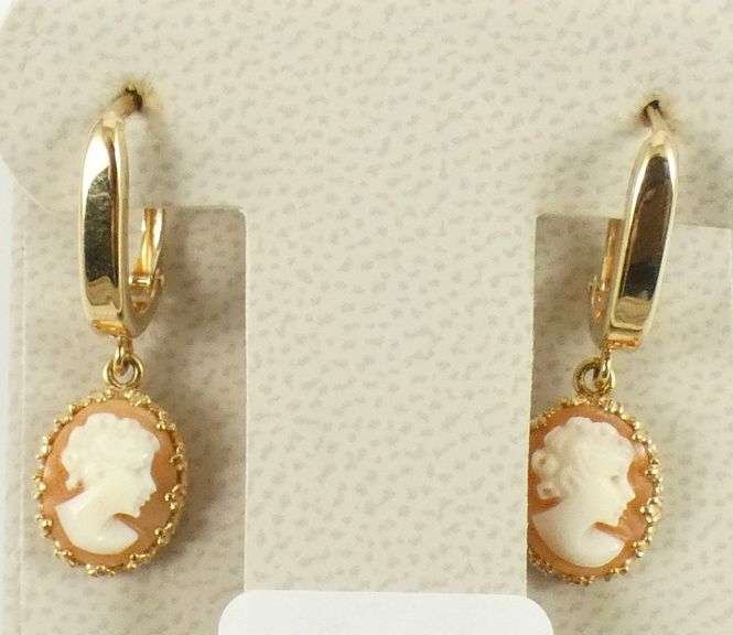 PAIR CAMEO EARRINGS