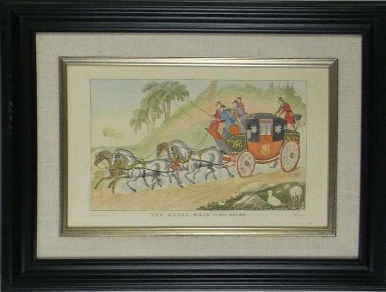 PAIR ANTIQUE COACHING PRINTS