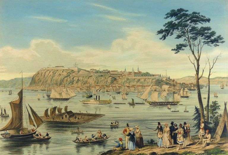 RARE ANTIQUE QUEBEC PRINT