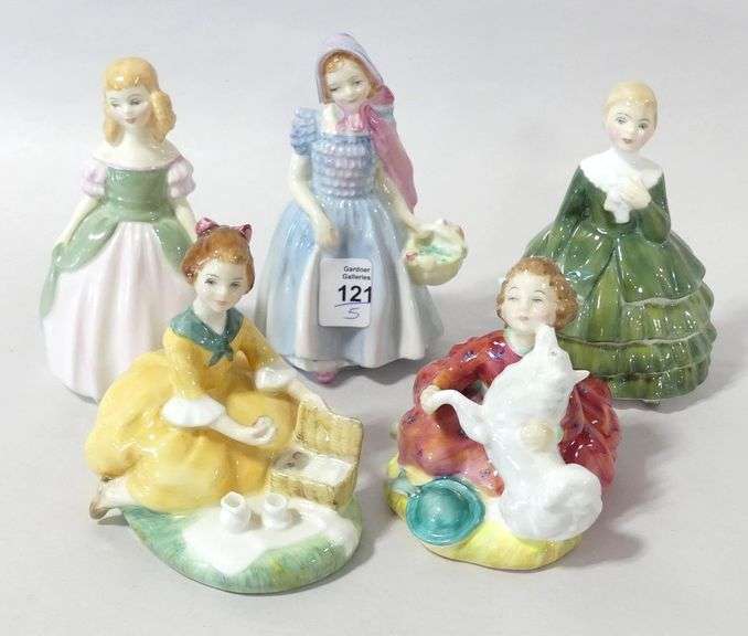 FIVE ROYAL DOULTON FIGURINES