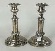 PAIR ANTIQUE STERLING CANDLESTICKS