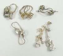 9 PAIRS STERLING EARRINGS