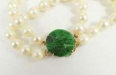 IMPORTANT PEARL, JADE & GOLD BRACELET