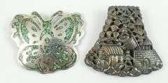 SILVER BROOCH & CLIP