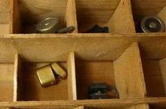 VINTAGE WOOD CRATE & INKWELLS