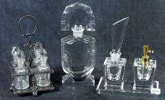 CRUET SET, SCENT BOTTLES