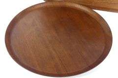 TWO TEAK SERVING TRAYS