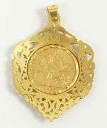 EXCEPTIONAL ANTIQUE GOLD COIN PENDANT