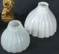 ANTIQUE OIL LAMP & SHADES