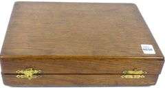 OAK CANTEEN WITH CONTENTS