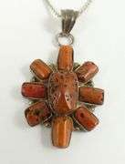 CORAL PENDANT ON CHAIN