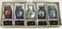 SET OF CHINESE CLOISONNE VASES