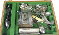 OAK CANTEEN WITH CONTENTS