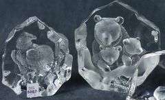 THREE MATS JONASSON PAPERWEIGHTS