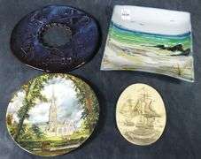 HAND-PAINTED, CERAMIC & IVOREX PLAQUES
