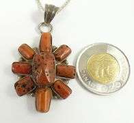 CORAL PENDANT ON CHAIN