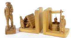 THREE SIGNED QUEBEC CARVINGS