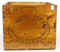 CANADIAN WOODEN BUTTER CRATE